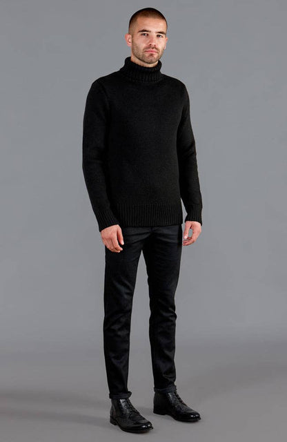 The Fitted Submariner - Roll Neck Merino Wool Jumper