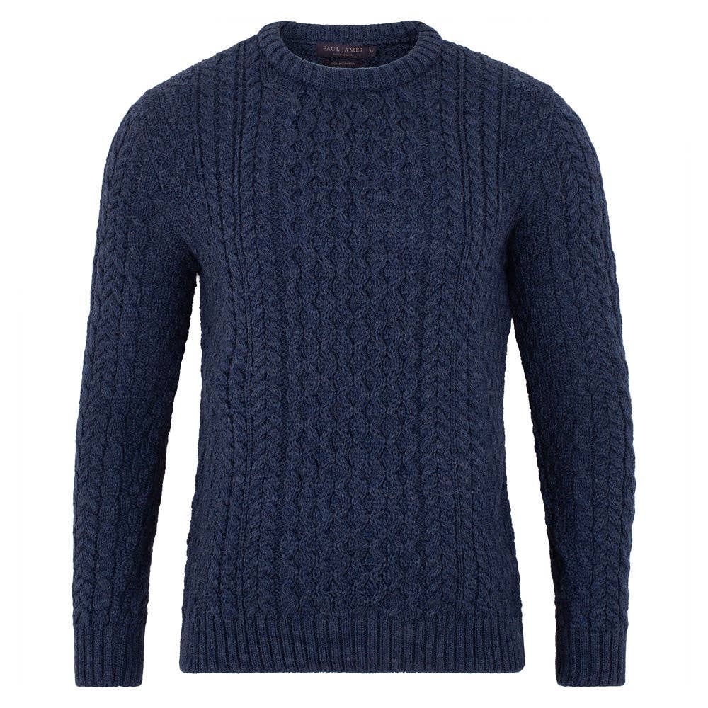 Mens Fisherman's British Wool Cable Jumper