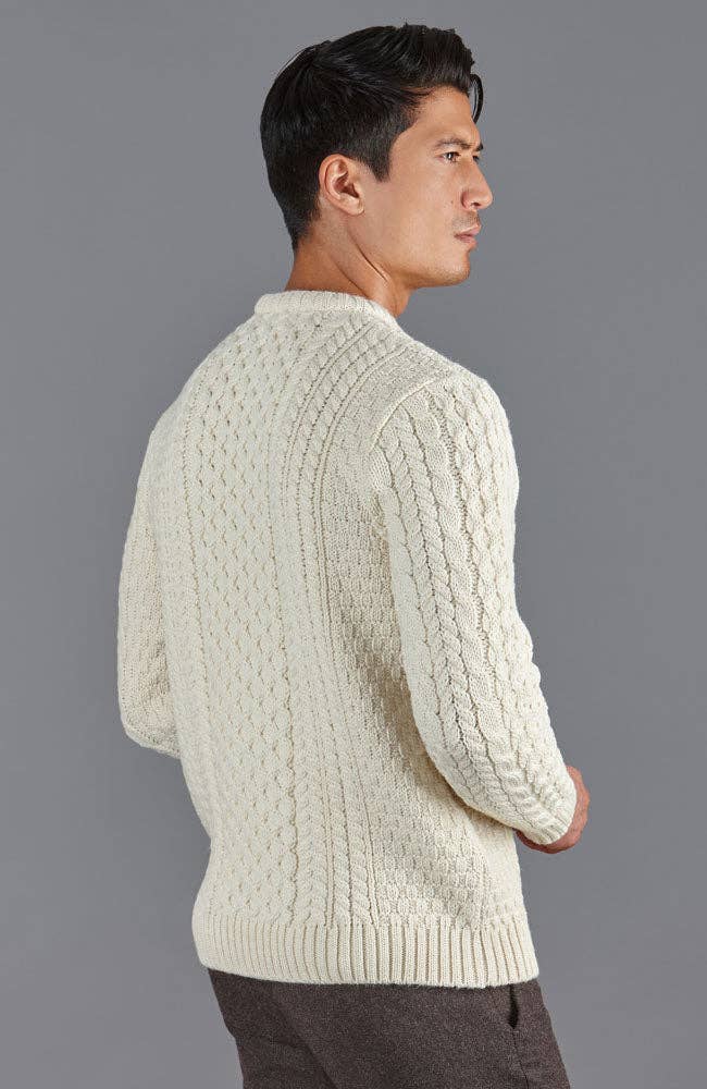 Mens Fisherman's British Wool Cable Jumper