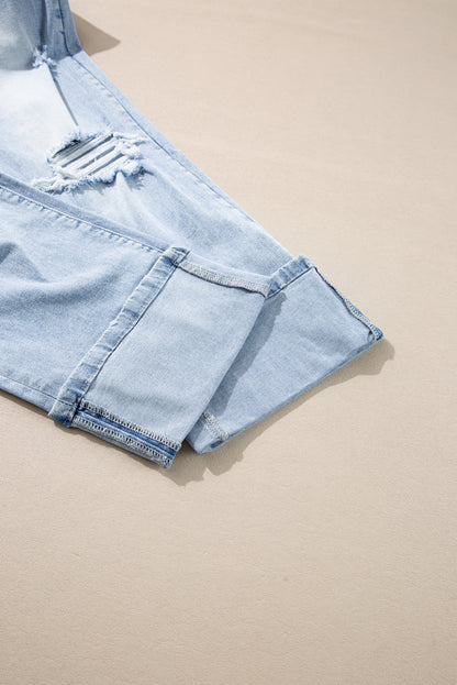 Jeans Beau Blue Light Wash desgastados Flare