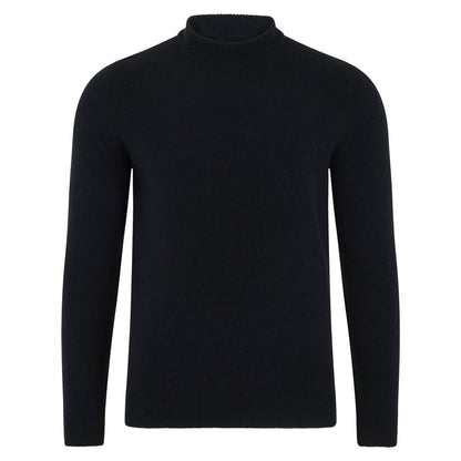 Mens Lambswool Narrow Mock Turtle Neck Jumper